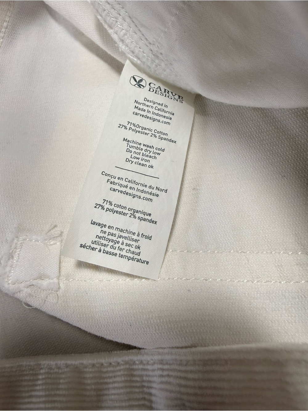 Carve Designs White Cotton Blend Corduroy Shorts - Picture 10 of 10